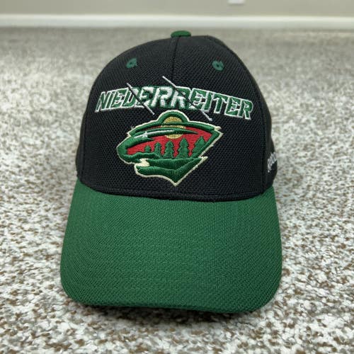Minnesota Wild Hat Cap Flex Mens Small Black NHL Hockey Reebok Niederreiter 22