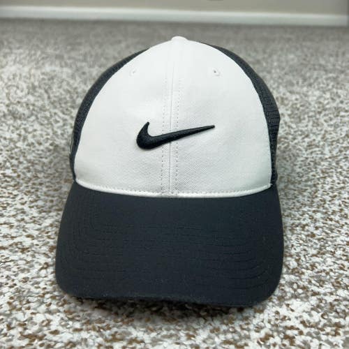 Nike Golf Hat Cap Flex Men Medium Black White Vapor RZN Mesh Trucker Golf Swoosh