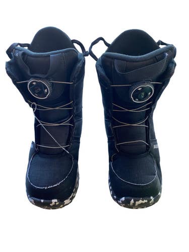 Used Burton GROM BOA Boys Snowboard Boots Black Junior 02 11883-S000159694