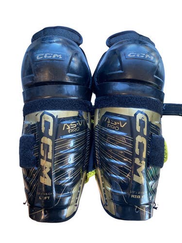 Used CCM AS-V PRO Junior Shin Guards Black 10" 11883-S000159699