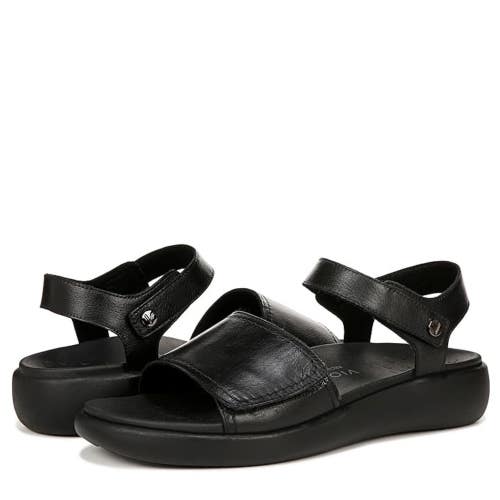 Vionic Awaken I8710L1001 Sandals Women's US 9.5 Black Leather Slip-On NCZ13