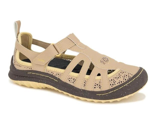 Jambu Joy Plant Based Sandals Women's US 6 B Light Tan Adjustable Strap NCZ179