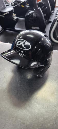 Used Rawlings 6 1/4 - 6 7/8 Batting Helmet No Mask Black One Size 11497-S000156842