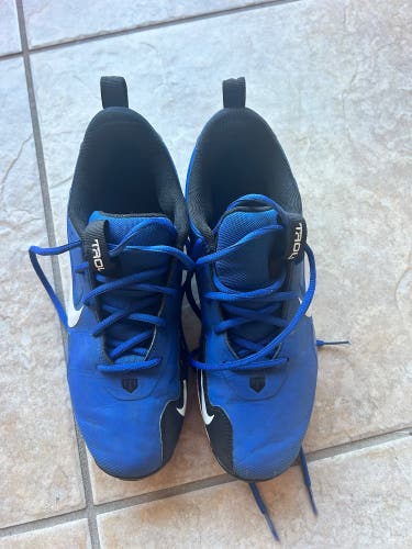 Blue Men's Size M 7.0 (W 8.0) Nike Trout Molded Cleats (Used)