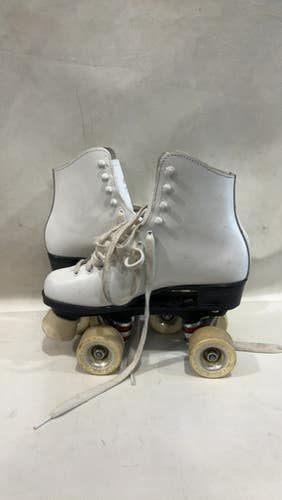 Used DOMINION MARTHON IV ROLLER SKATE Senior Roller Quad Skates White Senior 6 11615-S000268815