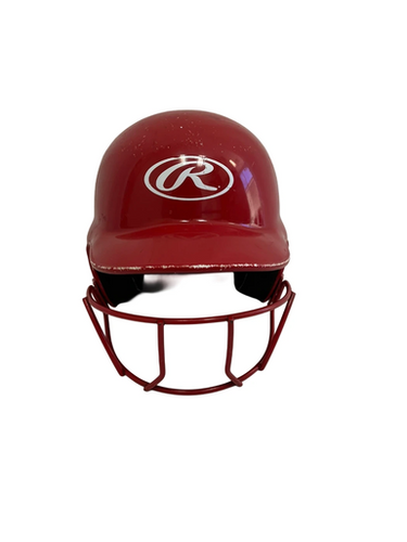 Used Rawlings MLTBH-R1 Batting Helmet w/Mask Red One Size 11692-S000148965