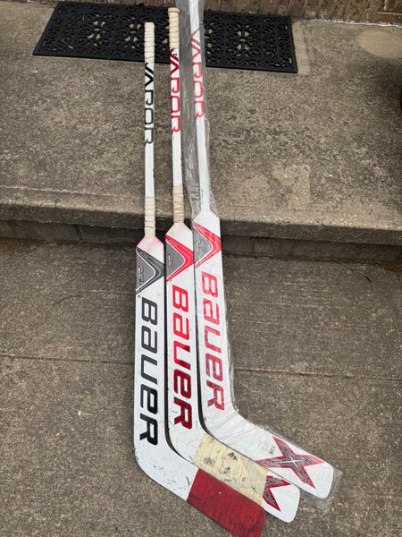 Senior Bauer Vapor 1X Regular Goalie Stick 25" Paddle 3 pack, 1 new, 2 used P31