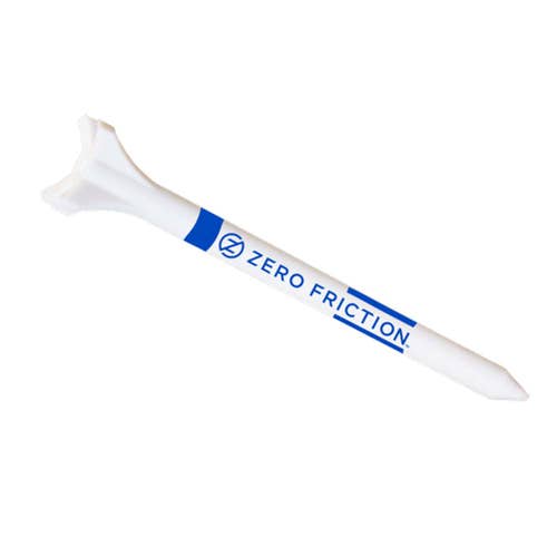 Zero Friction ZFT Maxx 4-Prong Composite Tees (White/Blue, 3.25", 16pk) NEW