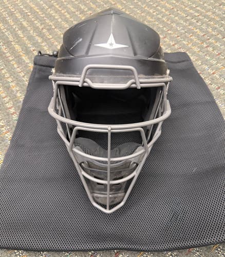 All Star MVP5 Catcher's Mask/Helmet - Black - Size Adult Small (6 1/2 - 7) (Gently Used)