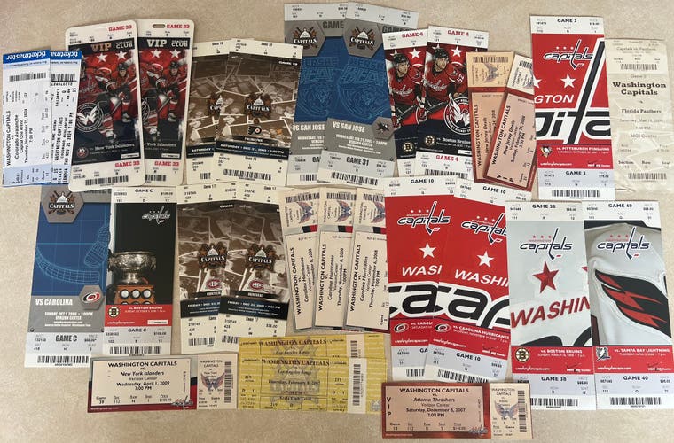 Ovechkin Capitals Ticket Stub Lot of 29