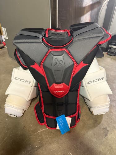 Small Bauer Vapor Flylite Goalie Chest Protector Pro Stock with CCM Pro Spec Arms (New)
