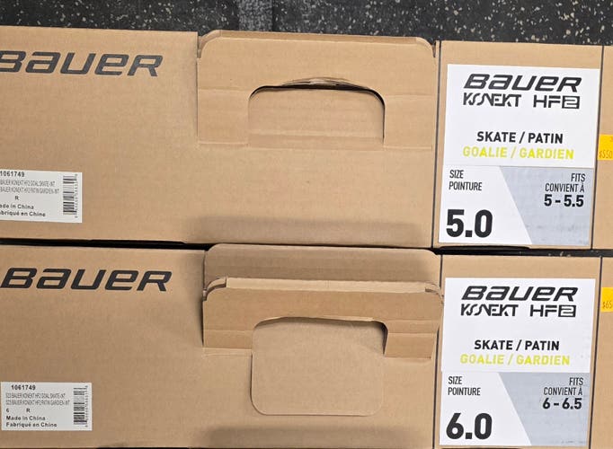2023 Bauer Konekt HF2 Hockey Goalie Skates Regular Width (New)