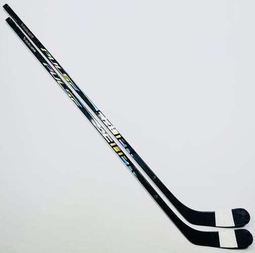 2 Pack Custom Black Bauer Pulse-LH-95 Flex-Benn Pro Curve-Grip
