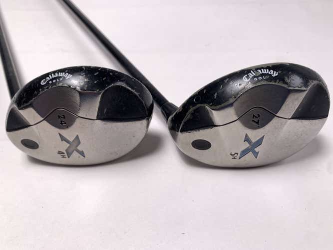 Callaway X 4 & 5 Hybrid Set 24* 27* 55g Ladies Graphite Womens RH