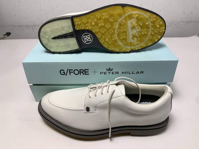 G/FORE x Peter Millar Pintuck Gallivanter Golf Shoes White Men's SZ 11.5 NEW