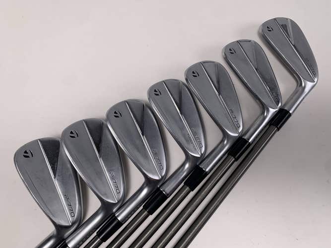 TaylorMade P770 2023 Iron Set 4-PW AeroTech SteelFiber Fc80 F4 Stiff RH