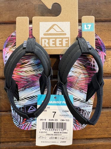 Reef Ahi Unisex 7K (Toddler) Youth Sandals (New)