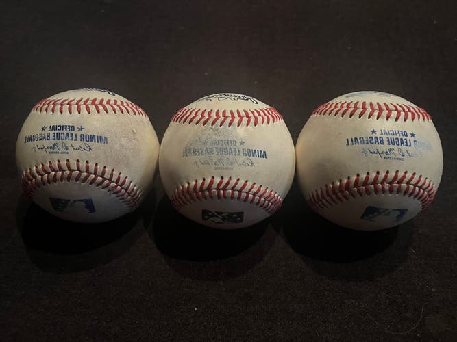 Rawlings Official Minor League Baseballs 3 Pack (Used)