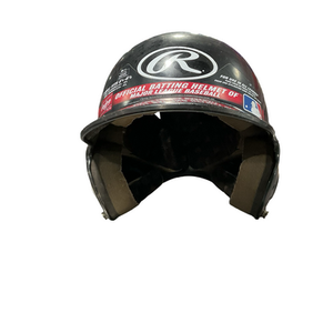 Used Rawlings BASEBALL HELMET 6 1/4-6 7/8 Batting Helmet No Mask Black One Size 11834-S000048682