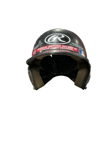Used Rawlings BASEBALL HELMET 6 1/4-6 7/8 Batting Helmet No Mask Black One Size 11834-S000048682