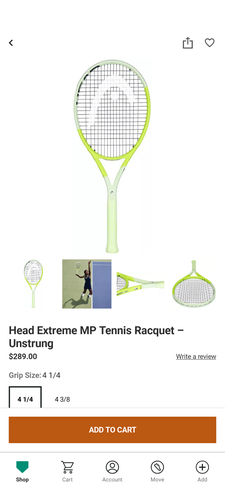 Adult HEAD Extreme Tennis Racquet (New- never used)