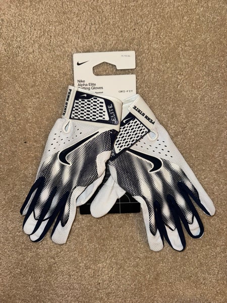 Custom Nike College Penn State Baseball Team Issued Batting Gloves