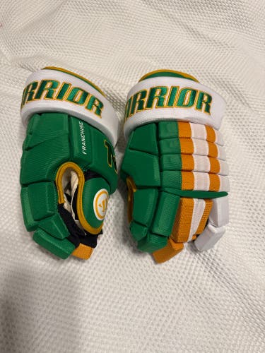 NEW CUSTOM Pro Stock NORTH STARS Warrior Franchise Gloves 14" Green Yellow Black White