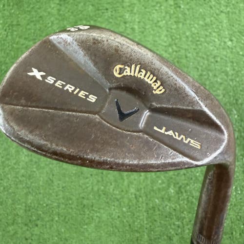Callaway X Series Jaws Forged Raw Sand Wedge 56 CC Steelfiber i95 Stiff Flex