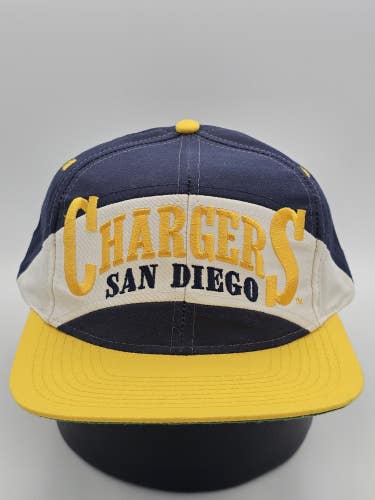 NEW Vintage San Diego Chargers NFL Sports Logo 7 Sample Hat Cap Vtg Snapback