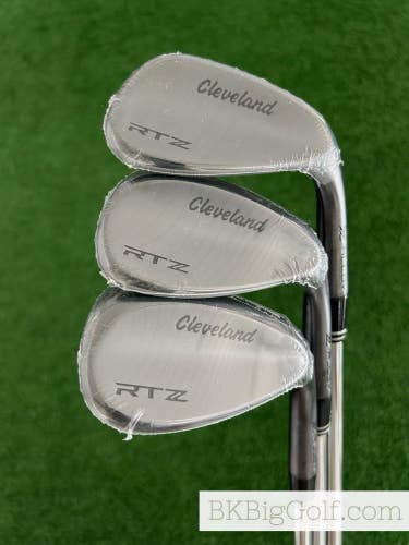 NEW Cleveland RTZ Black Satin 3 Wedge Set (52, 56, & 60 Degrees)