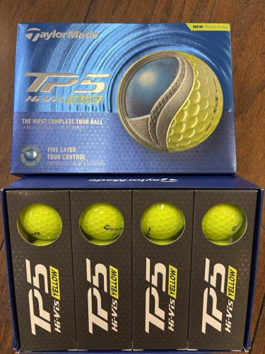 4 Dozen Taylor Made TP 5 Hi Vis Yellow 5 Piece
