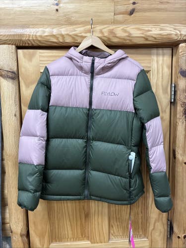 Flylow Betty Down Jacket Women's Large L (12-14) 800 Fill Evergreen/dusty