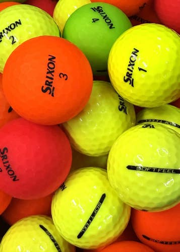 15 Srixon Soft Feel Colored Golf Balls - AAA Grade - Soft Feel - High Visibility