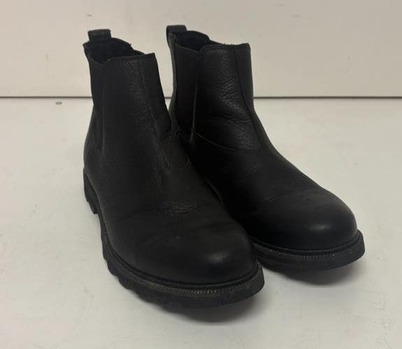 Sorel Madson II Waterproof Black Leather Chelsea Boots US 12 EU 45 EXCELLENT