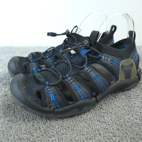 KEEN Evofit One Sport Sandals Mens Size 9 Shoes Black Blue Bungee Cord