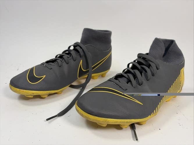 Nike Mens Mercurial Superfly Soccer Cleats, Grey/Yellow, Size 7