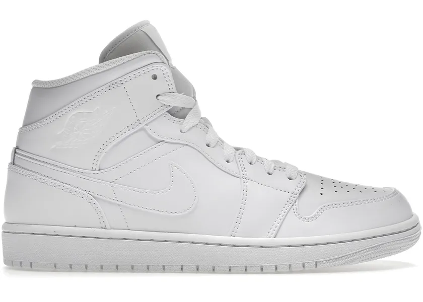 Size 13 - Jordan 1 Mid Triple White 554724-136