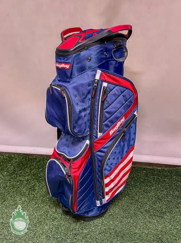 Used Bag Boy USA 15-Way Golf Bag Rainhood Not Included