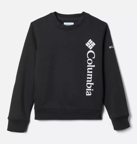 Columbia Trek Crew Sweatshirt Youth S Black Graphic Long Sleeve Pullover GBO202