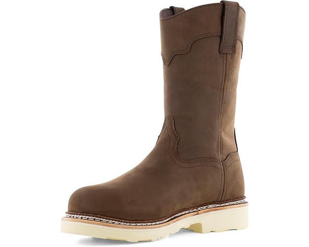 Frye Supply Men's US 9 Brown Leather Waterproof Round Toe Work Boots KHD1956