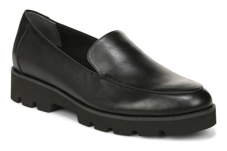 Vionic Kensley 13696562 Flat Women's US 7.5 Black Slip On Loafers Shoes KHD1873