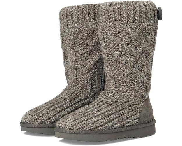UGG Classic Cardi 1143702T Boots Toddler US 11 Gray Cable Knit Pull On JOBB1770