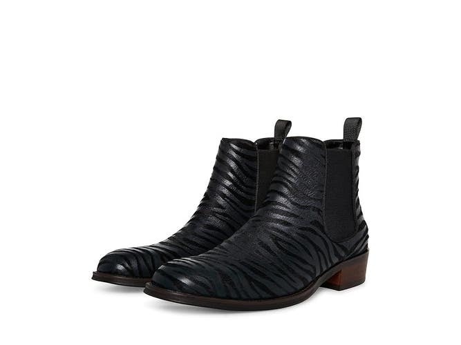 Steve Madden Hawke HAWK03M1 Womens 8 Boots Black Leather Chelsea Boots JOBB1727