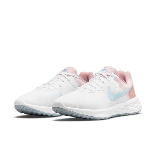 Nike Revolution 6 DC3729-100 Sneakers Women's 9 Pink White Running Shoes FRTS846