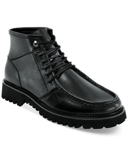 INC International Concepts Axel 10010853600 Chunky Boots Mens US 9.5 Black MZAA7