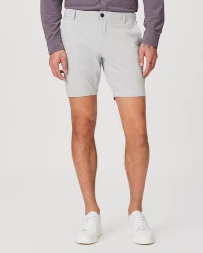 Paige Rickson Shorts Mens 40 Shadow Gray Flat Front Transcend Knit Chino JDM1462