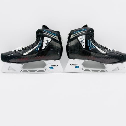 Custom NHL Pro Stock Blue True TF Custom Pro Goalie Skates-11.5 D/A