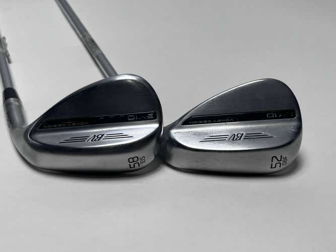 Titleist Vokey SM10 Tour Chrome Wedge Set 52* 8 58* 10 Vokey Wedge Steel Mens RH