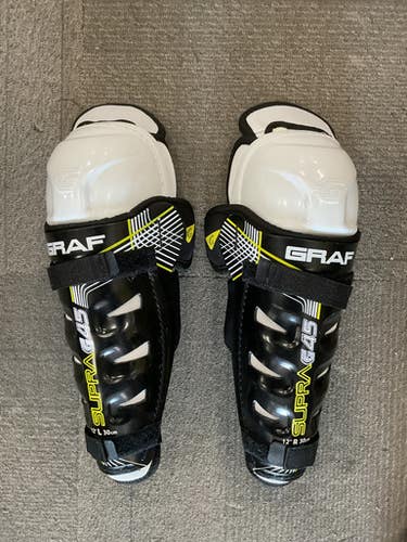 Used Graf SUPRA G45 Intermediate Shin Guards White 12" 11614-S000234074