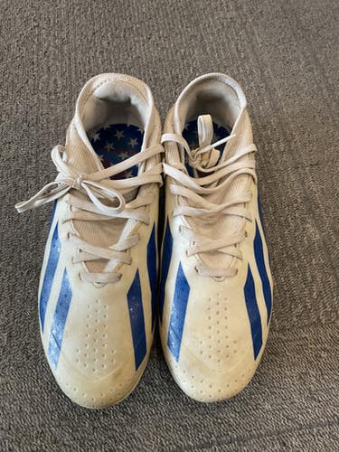 Used Adidas USA CRAZYFAST Soccer Cleats White Junior 04.5 11614-S000234051